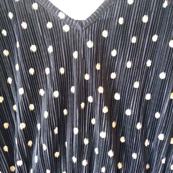 Topshop Size 4 Playsuit Jumpsuit Romper Shorts Plisse Polka Dot Black Spaghetti - Picture 4 of 8